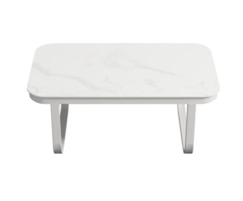 Elmber Outdoor Marble Table - White