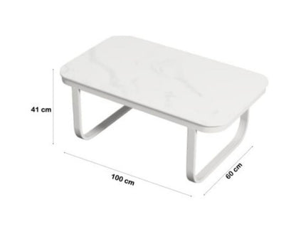ELMBER OUTDOOR MARBLE TABLE - WHITE
