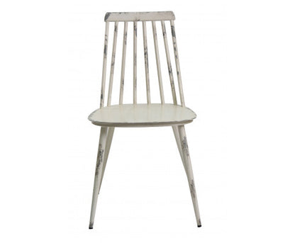 AURELIUM (SET OF 2) INDOOR/ OURDOOR ALUMINIUM DINING CHAIR - WHITE