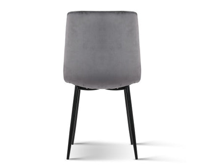 RONDELL (SET OF 4) FABRIC DINING CHAIR -  GREY