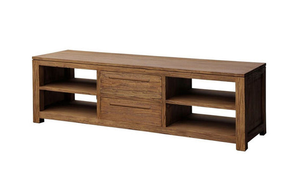 VENICE  2 MIDDLE  DRAWER ENTERTAIMENT UNIT  (SB-042-VEN) -500(H) x 1600(W)- NATURAL TEAK