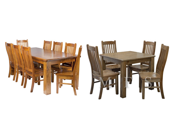 VERITY (VT) SOLID TIMBER DINING TABLE COLLECTION - GREYWASH , WALNUT , BALTIC - STARTING FROM $399