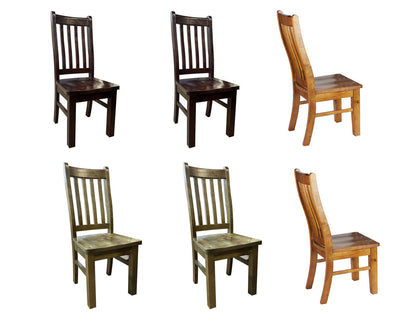 VERITY / HERITAGE SOLID TIMBER DINING CHAIR COLLECTION - GREYWASH, BALTIC, WALNUT - STARTING FROM $199