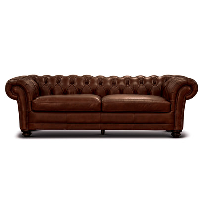 CAMBRIDGE 3 SEATER LEATHER SOFA - BUTTERSCOTCH