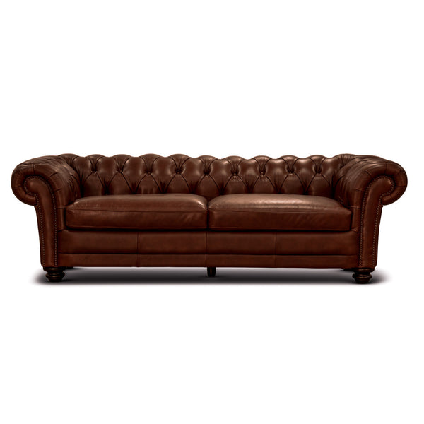 CAMBRIDGE 3 SEATER LEATHER SOFA - BUTTERSCOTCH