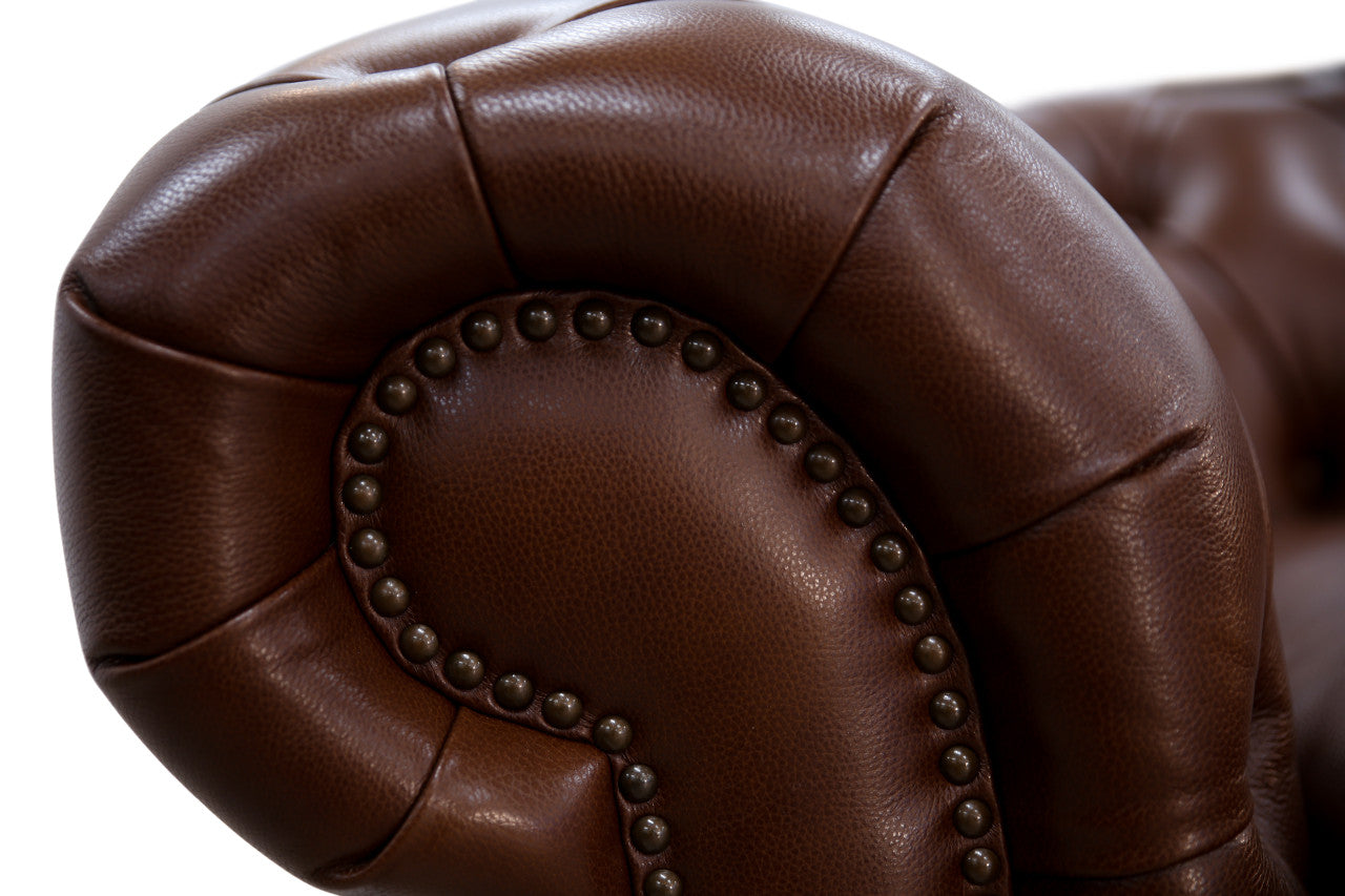 CAMBRIDGE 3 SEATER LEATHER SOFA - BUTTERSCOTCH