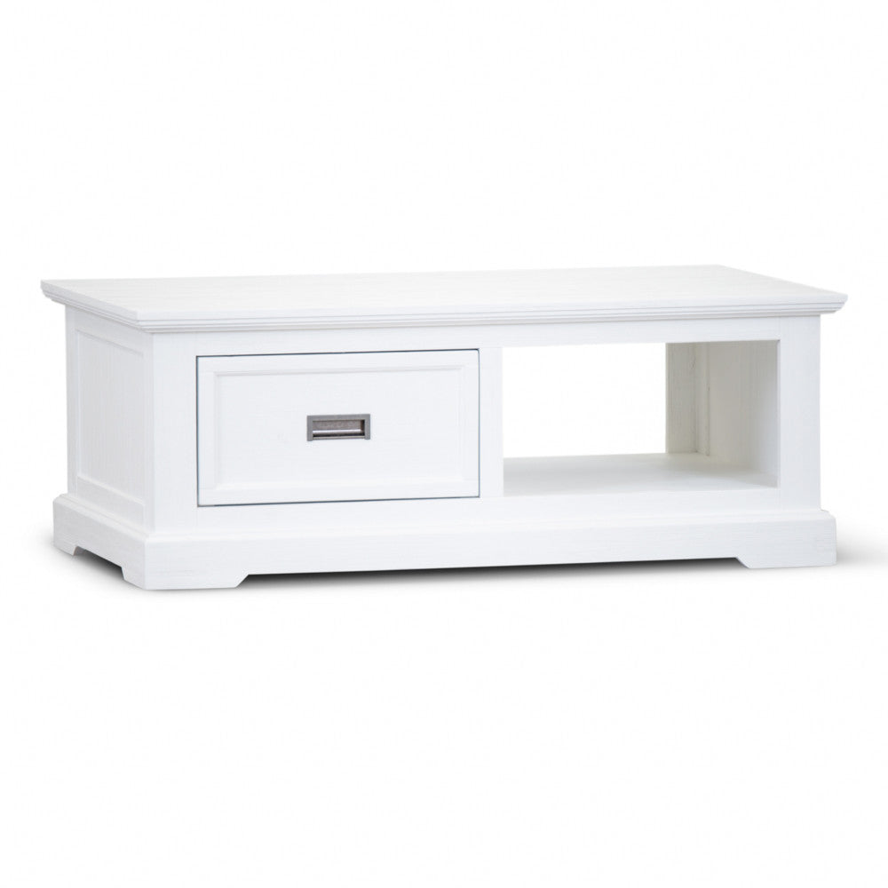 COASTAL COFFEE TABLE - 1 DRAWER / 1 NICHE - 1200(L) x 700(W) - BRUSHED