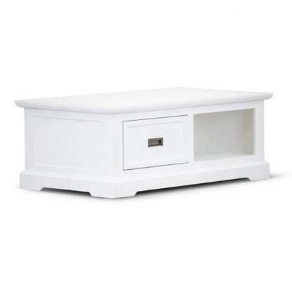 COASTAL COFFEE TABLE - 1 DRAWER / 1 NICHE - 1200(L) x 700(W) - BRUSHED