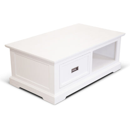 COASTAL COFFEE TABLE - 1 DRAWER / 1 NICHE - 1200(L) x 700(W) - BRUSHED