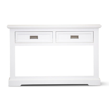 COASTAL CONSOLE TABLE - 2 DRAWER - 1250(L) x 380(W) - BRUSHED