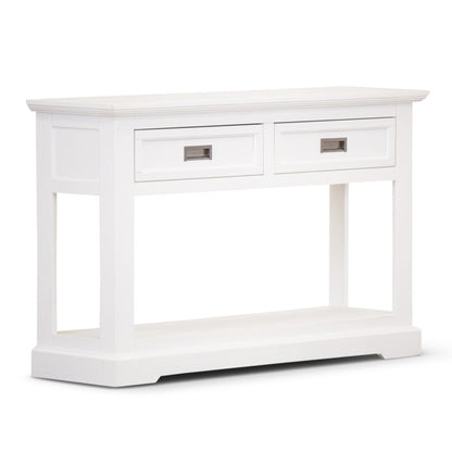 COASTAL CONSOLE TABLE - 2 DRAWER - 1250(L) x 380(W) - BRUSHED