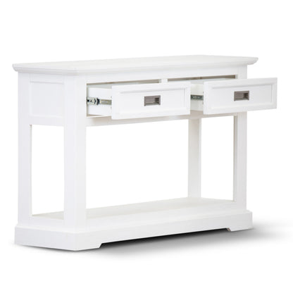 COASTAL CONSOLE TABLE - 2 DRAWER - 1250(L) x 380(W) - BRUSHED