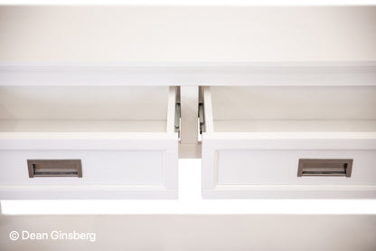COASTAL CONSOLE TABLE - 2 DRAWER - 1250(L) x 380(W) - BRUSHED