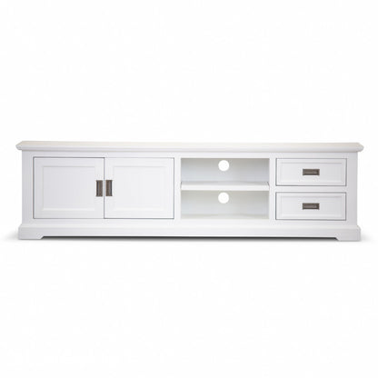 COASTAL TV UNIT - 2 DOOR / 2 DRAWERS / 2 NICHE - 2200(L) x 450(W) - BRUSHED