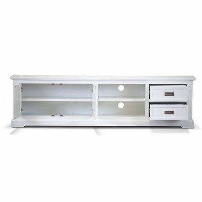 COASTAL TV UNIT - 2 DOOR / 2 DRAWERS / 2 NICHE - 2200(L) x 450(W) - BRUSHED