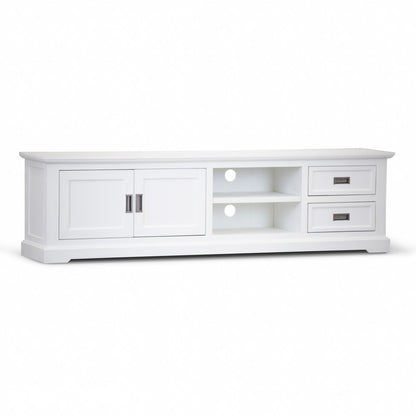 COASTAL TV UNIT - 2 DOOR / 2 DRAWERS / 2 NICHE - 2200(L) x 450(W) - BRUSHED