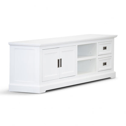 COASTAL TV UNIT - 2 DOOR / 2 DRAWERS / 2 NICHE - 2200(L) x 450(W) - BRUSHED