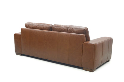 DALTON 3 SEATER LEATHER SOFA  - BUTTERSCOTCH