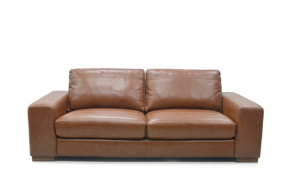 DALTON 3 SEATER LEATHER SOFA  - BUTTERSCOTCH