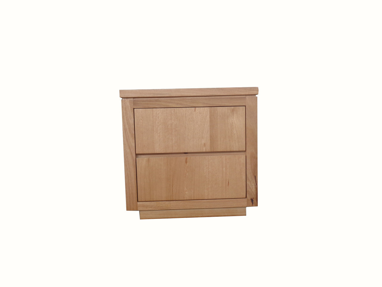 HIGHLAND BEDSIDE WITH 2 DRAWERS - NATURAL WITH A CLEAR LACQUER FINISH