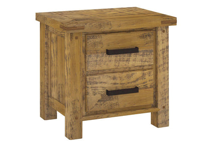 HOUSTON KING 4 PIECE (TALLBOY) BEDROOM SUITE - RUSTIC OAK