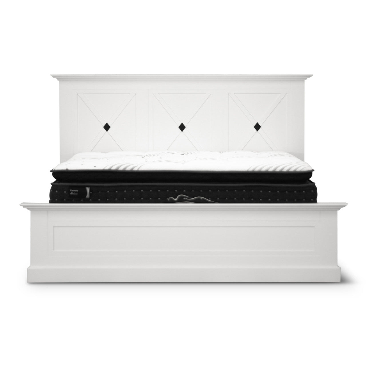 QUEEN SAHARA BED - WHITE