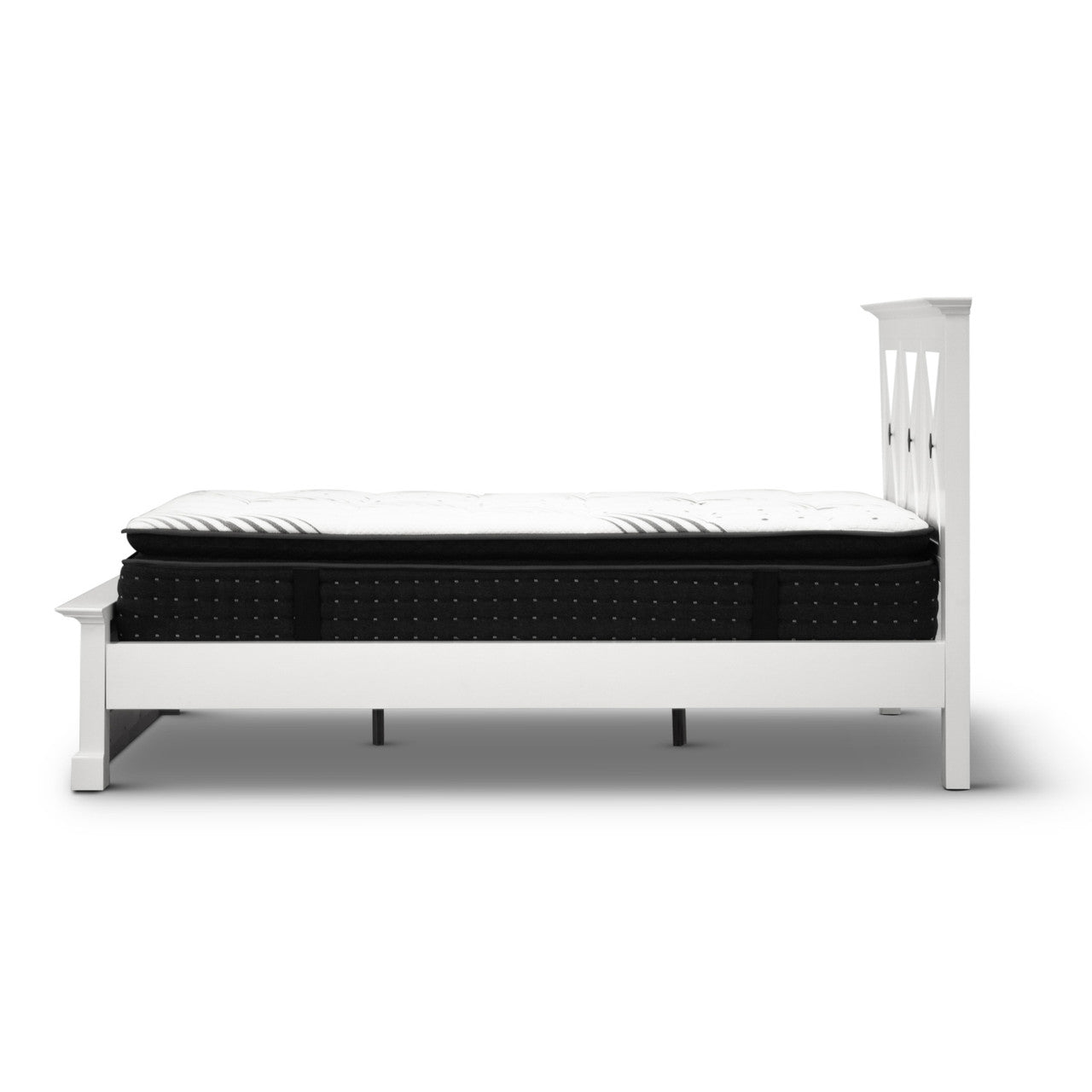 QUEEN SAHARA BED - WHITE