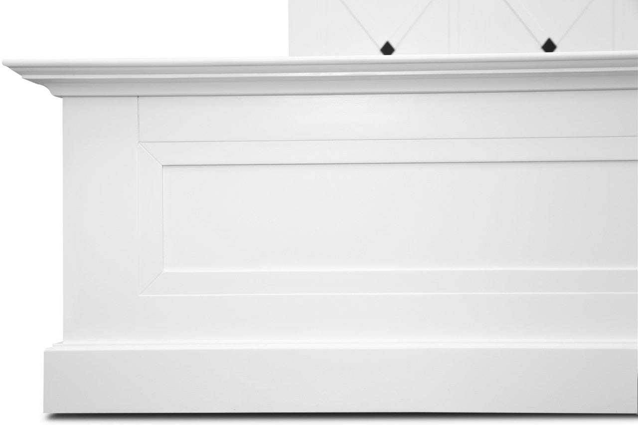 QUEEN SAHARA BED - WHITE