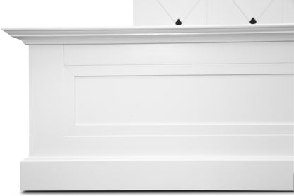 QUEEN SAHARA BED - WHITE