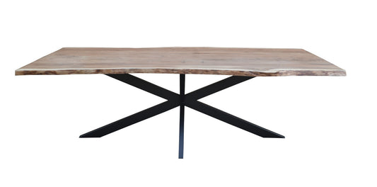 Elba Dining Table - 2400(L) X 1050(W) - Natural/black
