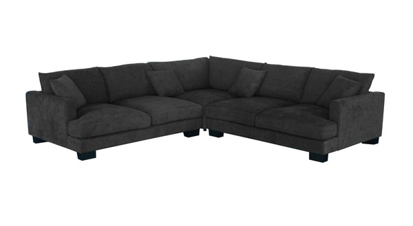 RYE 2.5 SEATER CORNER MODULAR LOUNGE SUITE - DARK GREY