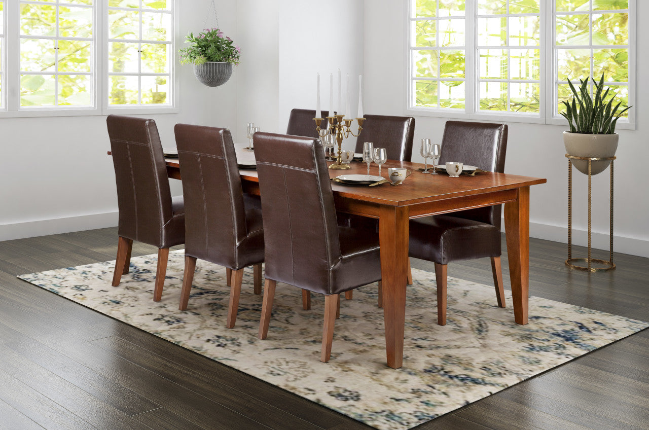 Fascination 9 Piece Dining Setting (WITH 8 ANTICA DINING CHAIRS) With 2200(W) X 1100(D) Table - As Pictured