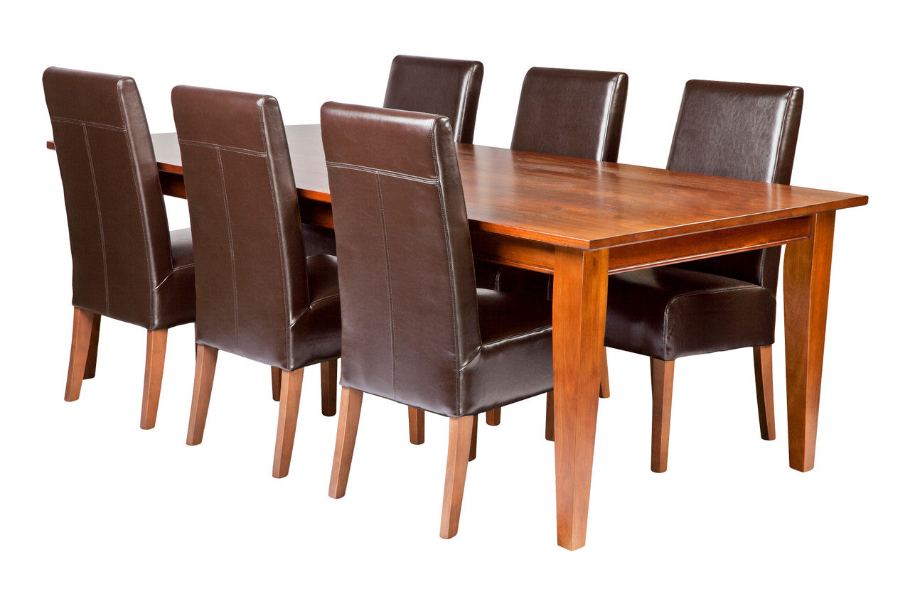 FASCINATION 9 PIECE DINING SETTING (WITH 8 ANTICA DINING CHAIRS) WITH 2200(W) x 1100(D) TABLE - AS PICTURED