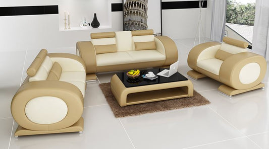 CAEIN  (R7004D)  3 SEATER + 2 SEATER + 1 SEATER +  COFFEE TABLE - CHOICE OF LEATHER AND ASSORTED COLOURS AVAILABLE