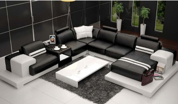 RANMONT (L6004) CORNER  LOUNGE  SUITE +  COFFEE TABLE - CHOICE OF LEATHER AND ASSORTED COLOURS AVAILABLE