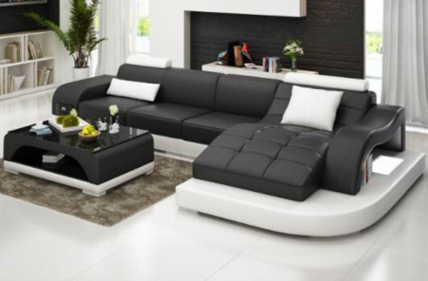 SUNBURY (G8009D) CHAISE SUITE + COFFEE TABLE - CHOICE OF LEATHER AND ASSORTED COLOURS AVAILABLE