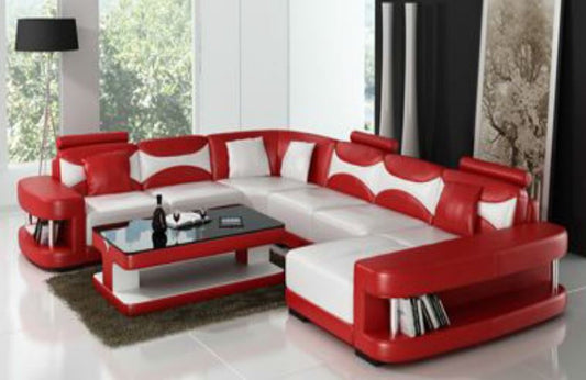 CHESHIRE (F3001) CORNER LOUNGE SUITE + COFFEE TABLE - CHOICE OF LEATHER AND ASSORTED COLOURS AVAILABLE