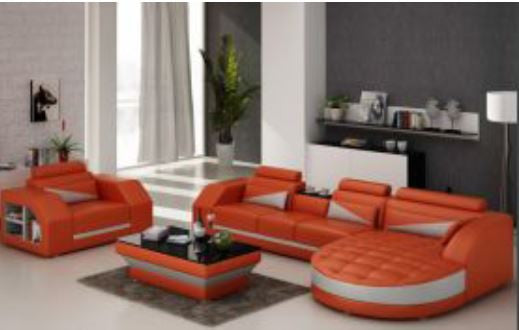 YORO (G8018F)  CHAISE LOUNGE + COFFEE TABLE  - CHOICE OF LEATHER AND ASSORTED COLOURS AVAILABLE