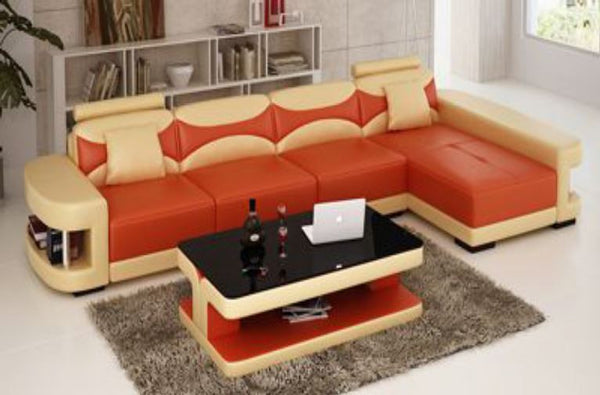 CHESHIRE (F3001C) CHAISE LOUNGE SUITE +  COFFEE TABLE - CHOICE OF LEATHER AND ASSORTED COLOURS AVAILABLE