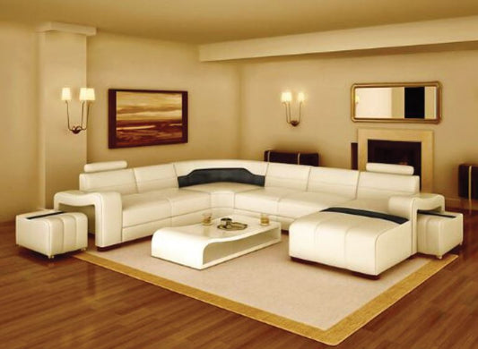 BENSALEM (F3008) CORNER  LOUNGE SUITE +  COFFEE TABLE - CHOICE OF LEATHER AND ASSORTED COLOURS AVAILABLE