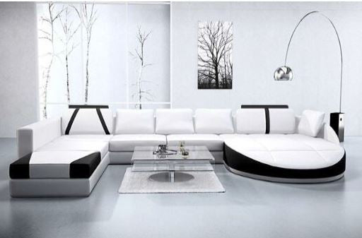 DINAN (A1122) CHAISE SUITE - CHOICE OF LEATHER AND ASSORTED COLOURS AVAILABLE