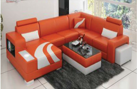 CONGLETON (F3007) CORNER  LOUNGE SUITE +  COFFEE TABLE - CHOICE OF LEATHER AND ASSORTED COLOURS AVAILABLE