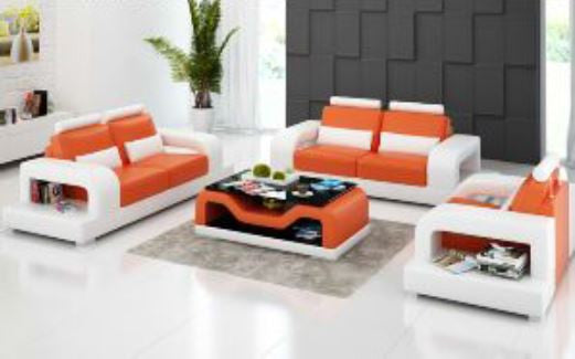 DAYRELL (G8007D) 3 SEATER + 2 SEATER + 1 SEATER LOUNGE  SUITE WITH  COFFEE TABLE - CHOICE OF LEATHER AND ASSORTED COLOURS AVAILABLE