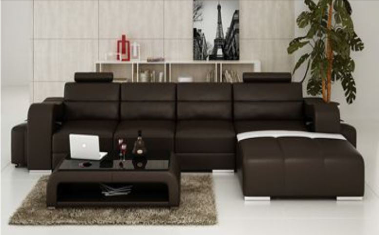 Bensalem (F3008C) Chaise Lounge Suite + Coffee Table - Choice Of Leather And Assorted Colours Available