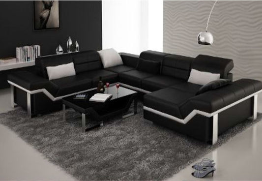 BEAZ (K5007) CORNER  LOUNGE SUITE +  COFFEE TABLE - CHOICE OF LEATHER AND ASSORTED COLOURS AVAILABLE
