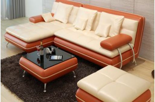 BESTON (F3015C) CHAISE LOUNGE  + COFFEE TABLE - CHOICE OF LEATHER AND ASSORTED COLOURS AVAILABLE