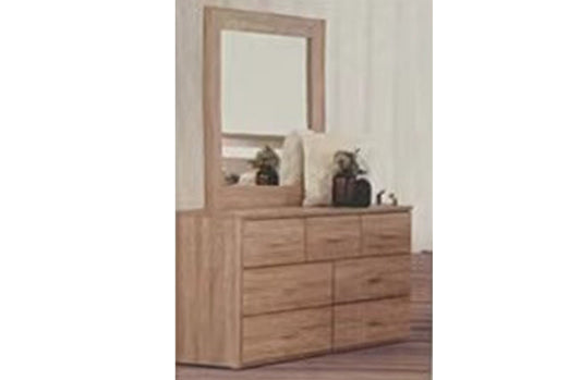 VICTORIAN (AUSSIE MADE) 7 DRAWER DRESSING TABLE WITH MIRROR - ASSORTED COLOURS