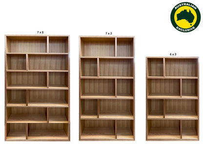 VOGUE (AUSSIE MADE) BOOKCASE COLLECTION - ASSORTED STAINED COLOURS - STARTING FROM $699