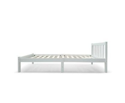 SINGLE CARTER TIMBER BED - WHITE