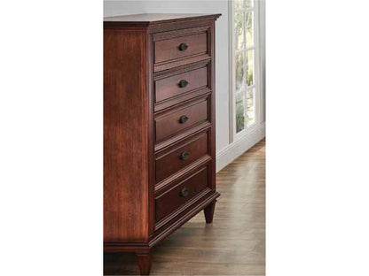 KING FORT PAYNE 4 PIECE (TALLBOY) BEDROOM SUITE - WARM OAK